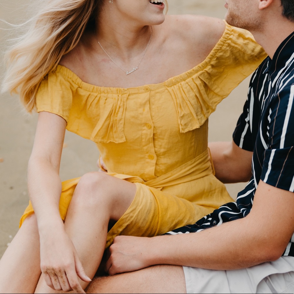 Yellow Zara Ruffle dress